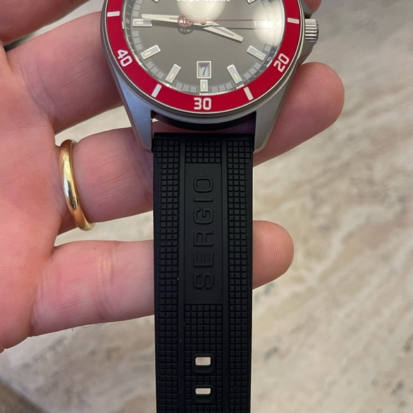 SERGIO TACCHINI STREAMLINE MENS SILICON SPORTS WATCH 44mm! - Picture 7 of 9